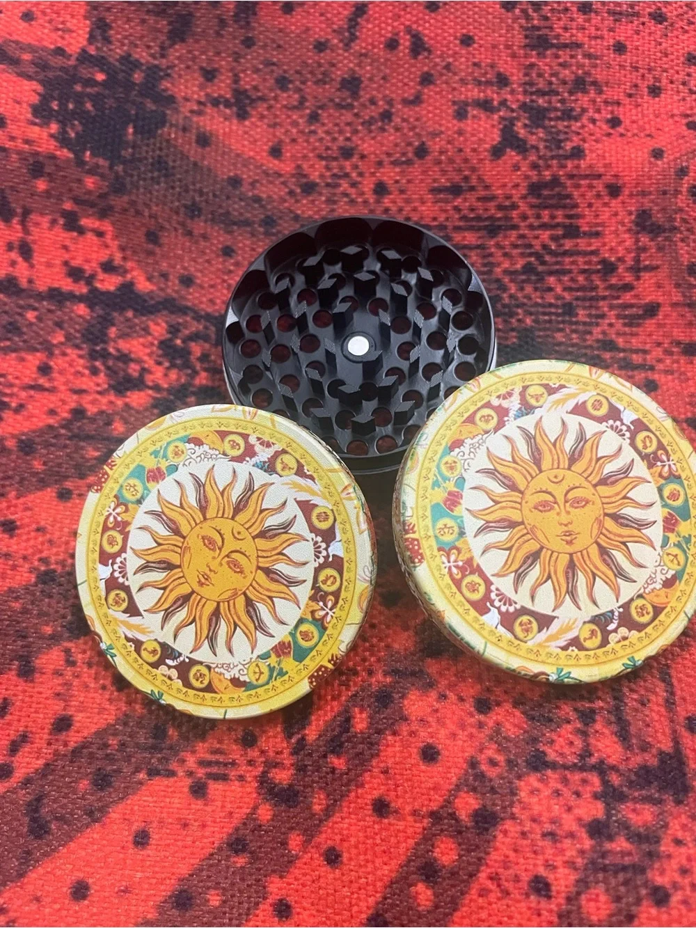 Bohemian Sun & Moon Zodiac Herb Spice Grinder NEW